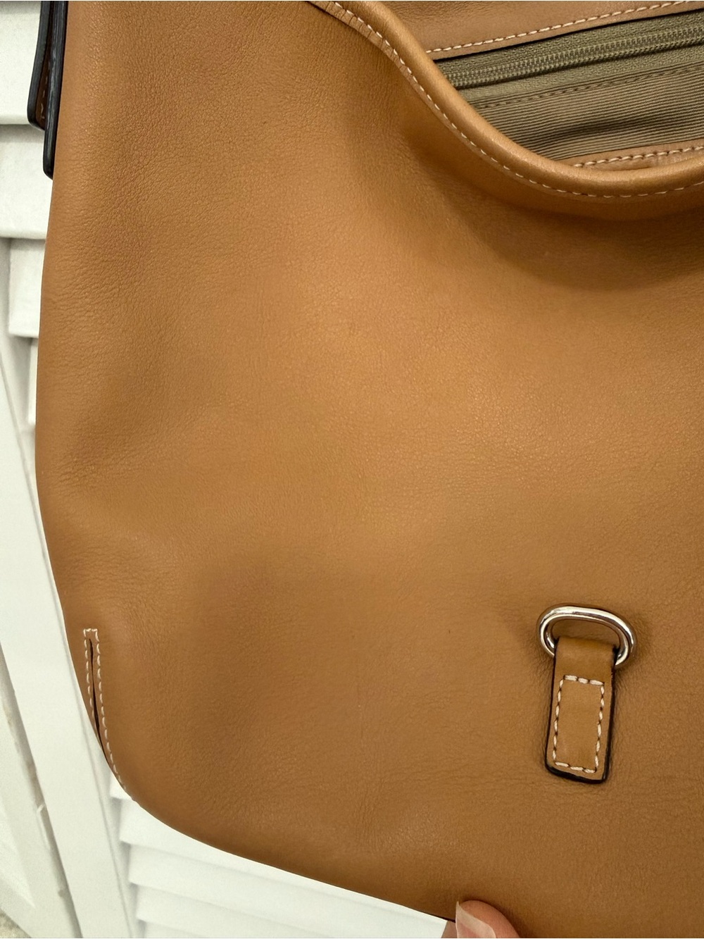 Vintage Coach Hamptons British Tan Leather Clip Hobo Shoulder Bag Style 7778 - Picture 9 of 9